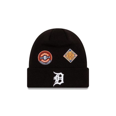 Sapca New Era Detroit Tigers MLB World Series Patch Cuff Knit Beanie - Albastri